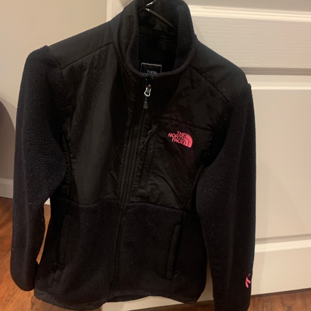 The North Face Black Jacket with Pink Accents